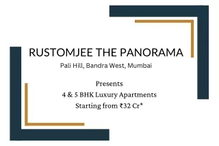 Rustomjee The Panorama Bandra West Mumbai Brochure