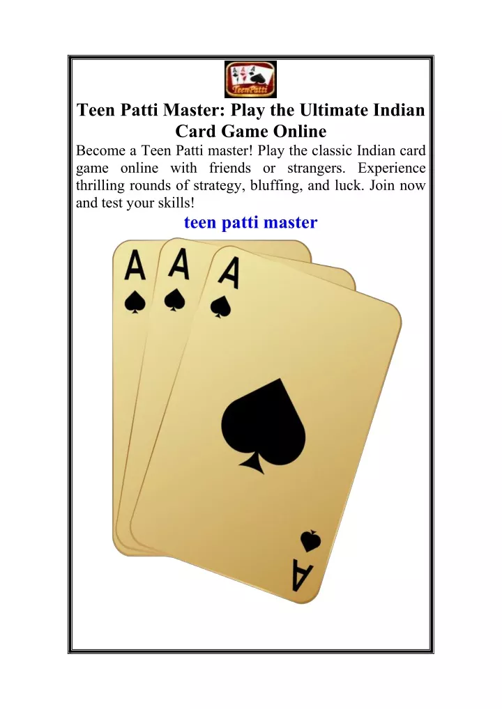 teen patti master play the ultimate indian card