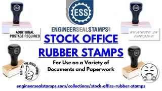 Handmade Stock Office Rubber Stamps