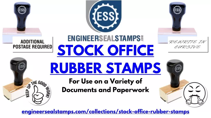 stock office rubber stamps