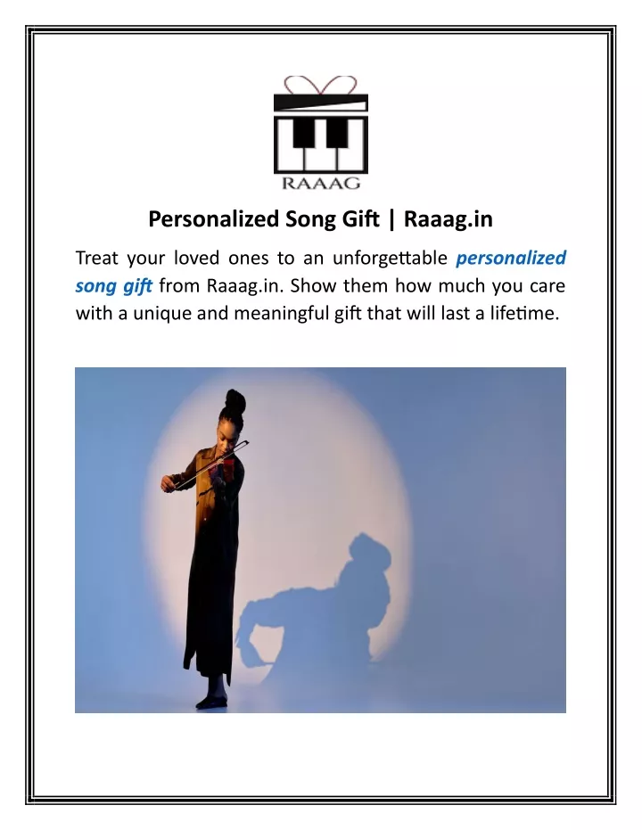 personalized song gift raaag in