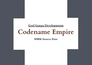 Ganga Codename Empire Pune Brochure