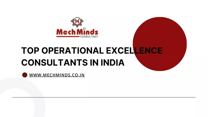 top operational excellence consultants in india