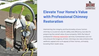 Elevate Your Home's Value with Professional Chimney Restoration