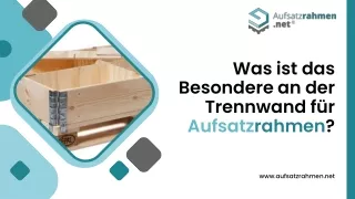 Was ist das Besondere an der Trennwand für Aufsatzrahmen?