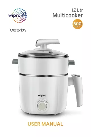 Wipro Vesta -1.2 Ltr Multi cooker-User Manual