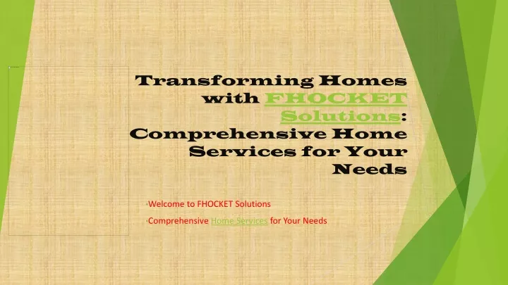 transforming homes with fhocket solutions comprehensive home services for your needs