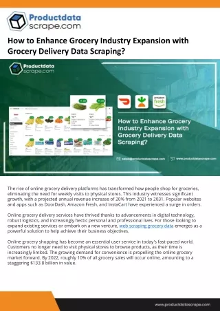 How to Enhance Grocery Industry Expansion with Grocery Delivery Data Scraping