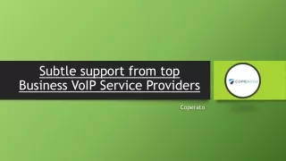 Subtle support from top Business VoIP Service Providers