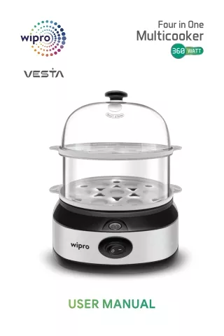 Wipro Vesta -Multi cooker-User Manual
