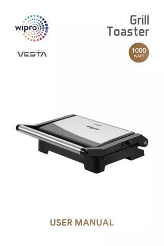 Wipro Vesta -grill sandwhich-User Manual