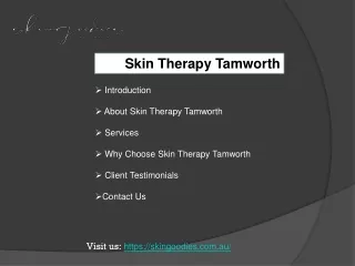 Skin Therapy in Tamworth