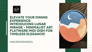 Elevate Your Dining Experience Introducing Lunar Mirage - Minimalist Art Flatware Midi Dish for Timeless Elegance!