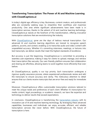 transforming transcription the power