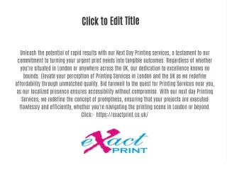 Printed to Perfection: Custom Printing Services UK | Exact Print