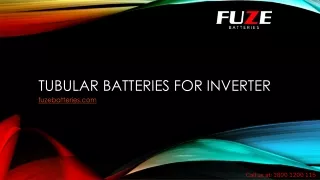 Tubular Batteries for Inverter