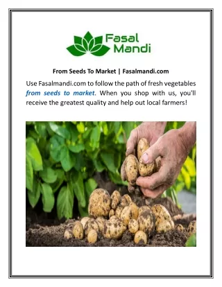 From Seeds To Market  Fasalmandi.com