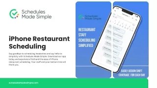 Boost Efficiency with Schedules Made Simple's iPhone Restaurant Scheduling