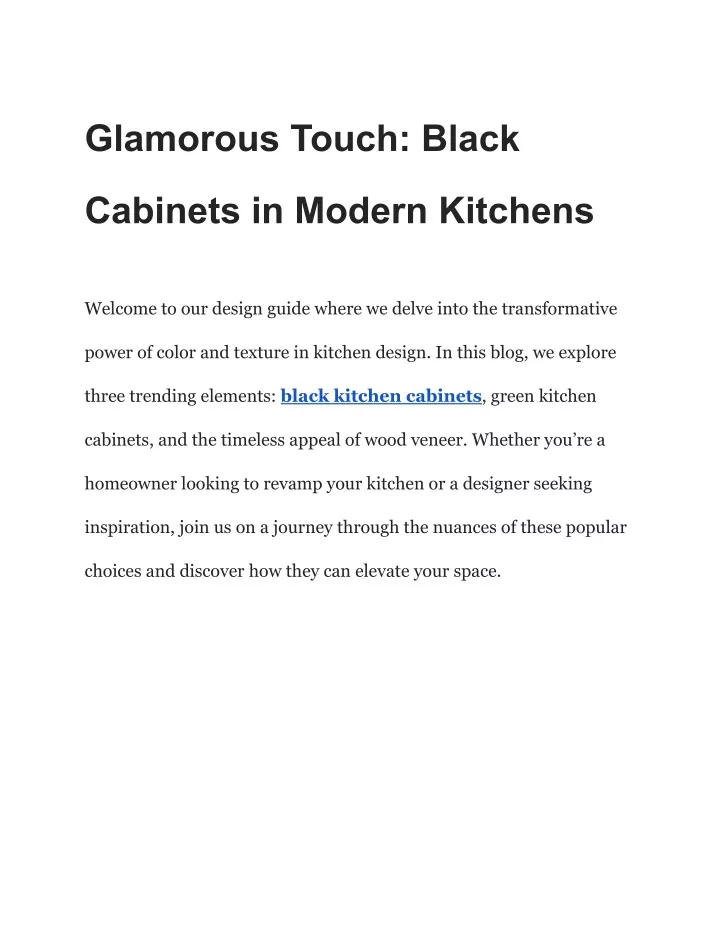 glamorous touch black