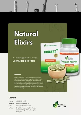 Use Herbal Supplements to Combat Low Libido in Men