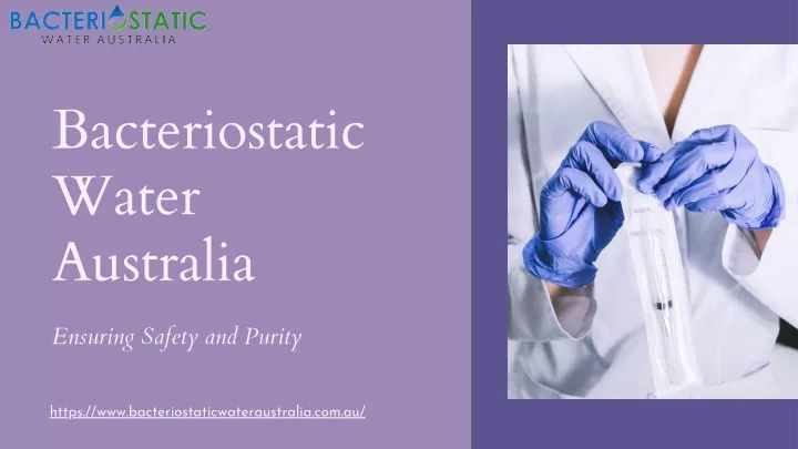 bacteriostatic water australia