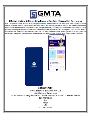 Efficient Logistic Software Development Services  Streamline Operations