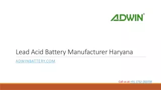 Lead Acid Battery Manufacturer Haryana