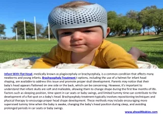 Infant With Flat Head Brachycephaly Treatment