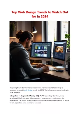 Top Web Design Trends to Watch Out for in 2024