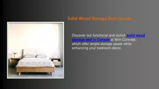 Solid Wood Storage Bed Canada