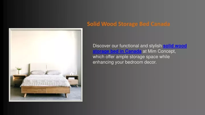 solid wood storage bed canada