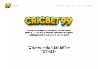 Cricbet99 - Best Cricket ID & Sports ID online - Crickbet99