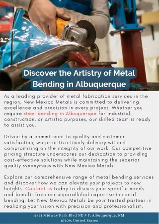 Discover the Artistry of Metal Bending in Albuquerque