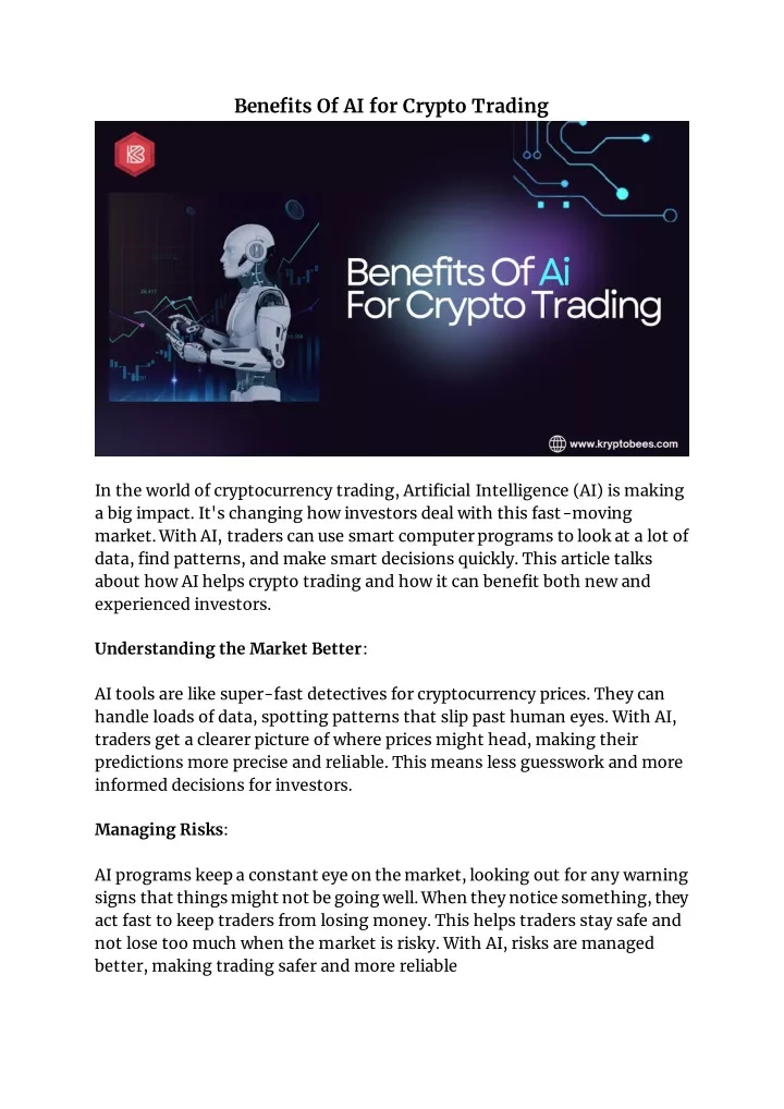 benefits of ai for crypto trading