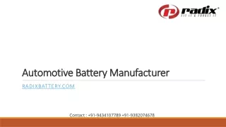 Automotive Battery Manufacturer