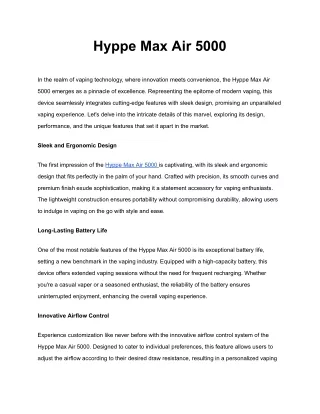 hyppe max air 5000