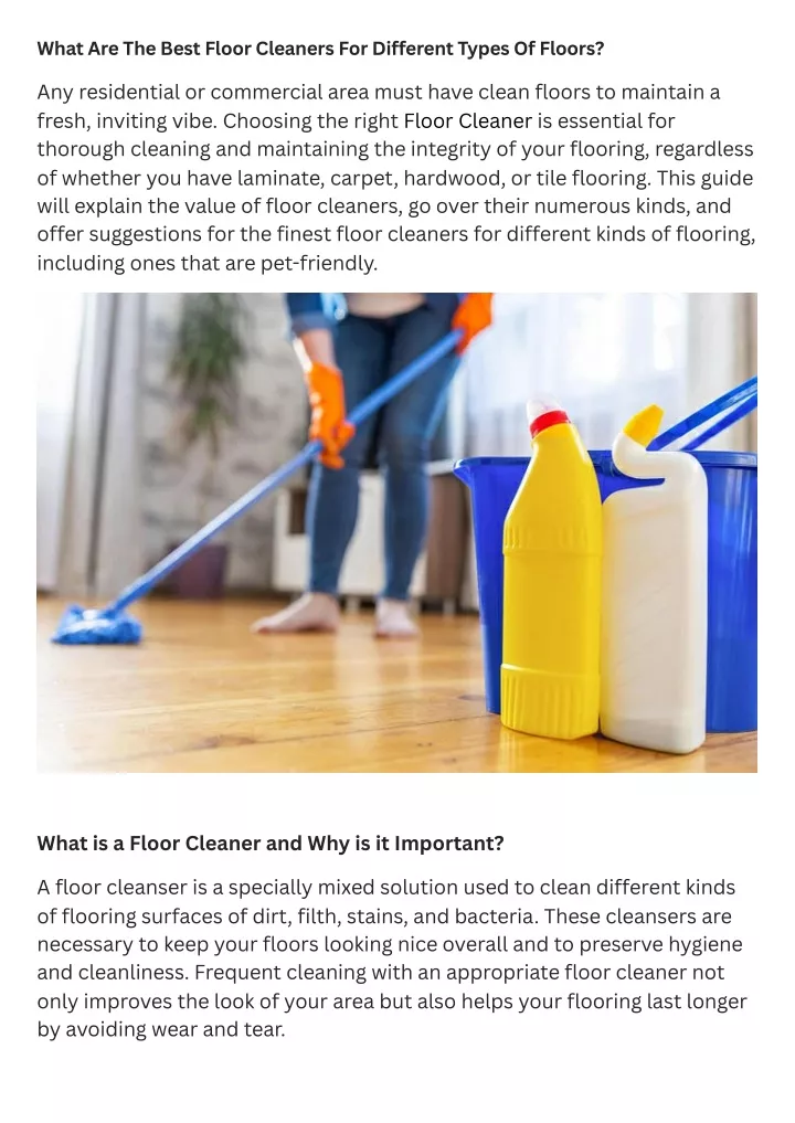 what are the best floor cleaners for different