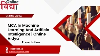 Discover Online MCA in AI: Courses at Online Vidya