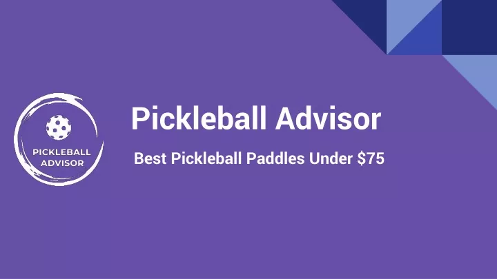 pickleball advisor