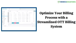 Optimize Your Billing Process with a Streamlined OTT Billing System