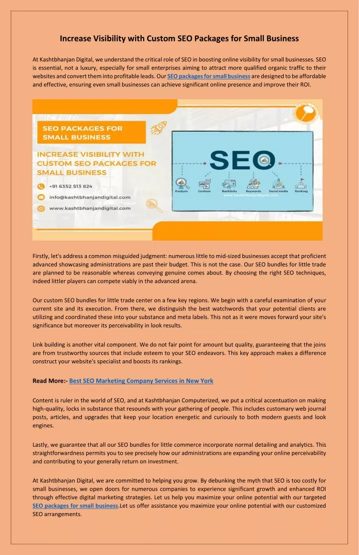 increase visibility with custom seo packages
