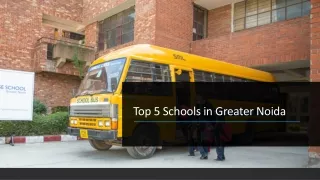 Top 5 Schools in Greater Noida