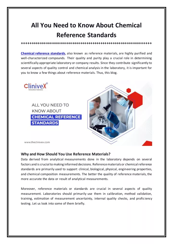 all you need to know about chemical reference