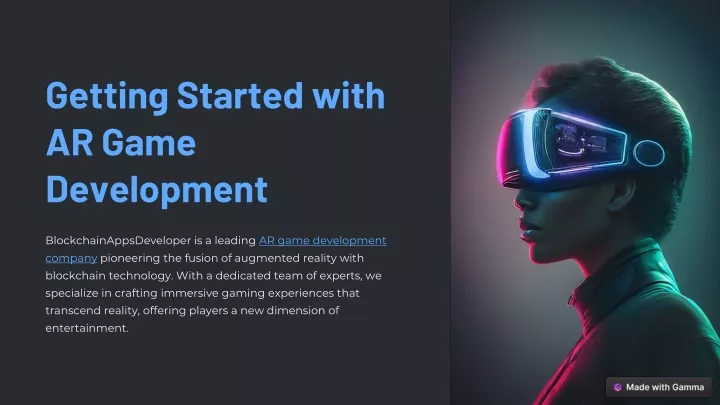 getting started with ar game development