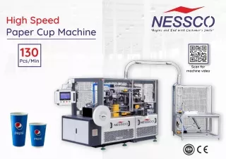 high speed paper cup machine