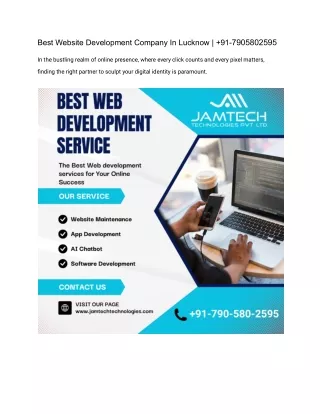 Best Website Development Company In Lucknow  91-7905802595