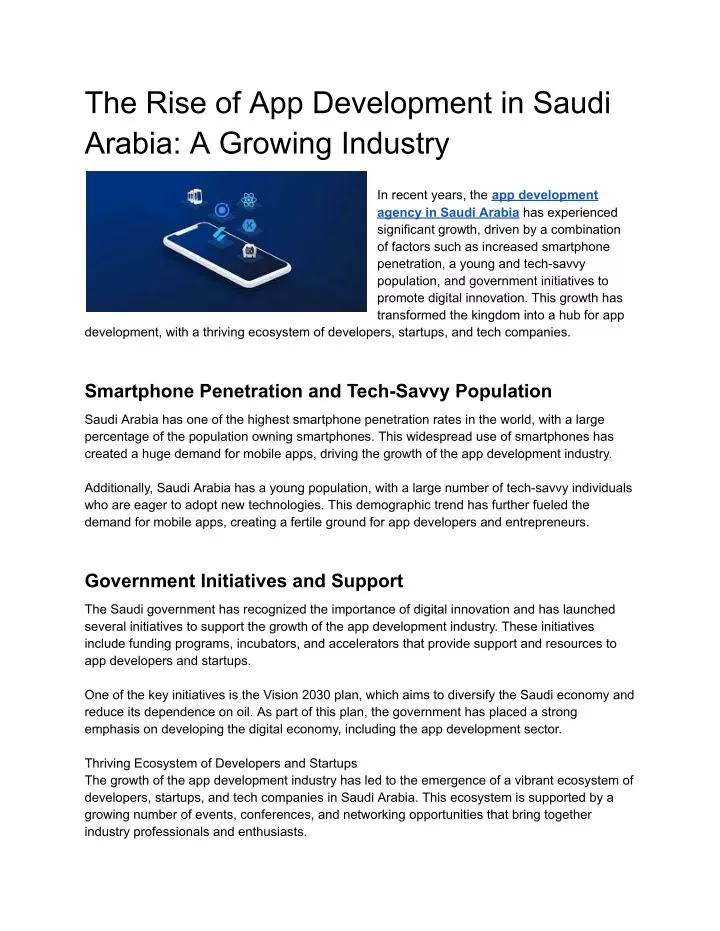 the rise of app development in saudi arabia