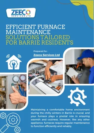 Barrie Residents Get Efficient Furnace Maintenance Solutions