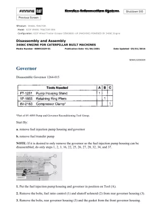 Caterpillar Cat 623F Wheel Tractor (Prefix 5EW) Service Repair Manual (5EW00001 and up)