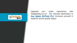 Buy Apple Airpods Pro Gadgetsbuy.co.uk